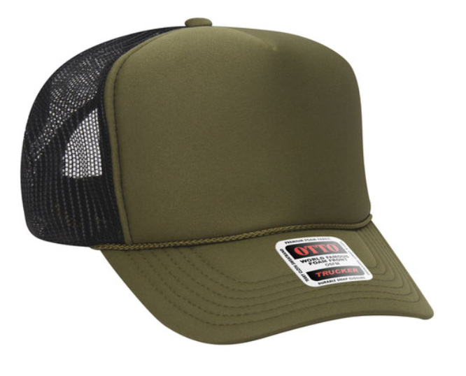 OTTO CAP 5 Panel High Crown Mesh Back Trucker Hat